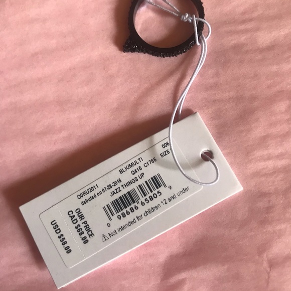 Kate Spade Black Cat ring size 5 - Picture 2 of 5